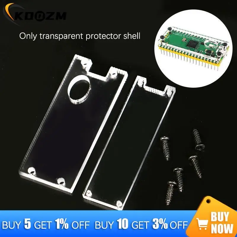 1Set Acrylic Hard Shell Transparent Protector Case Fixing Bracket with Screw for Raspbery Pi Pico Board