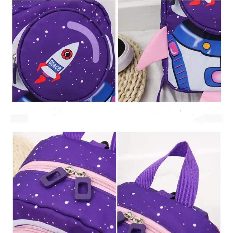 Anti Lost Children\'s Shoulder Bag Rocket Shape Lightweight Kindergarten School