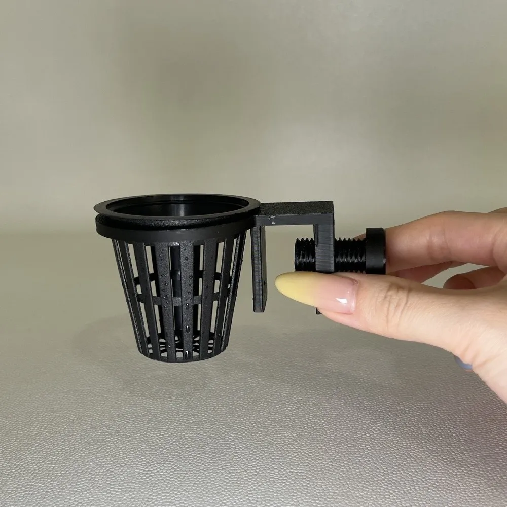 Top Hanging Aquarium Plant Holder Screw Clamp/Suction Cup Soilless Cultivation Hydroponic Planting Basket Wall-Mounted Plastic