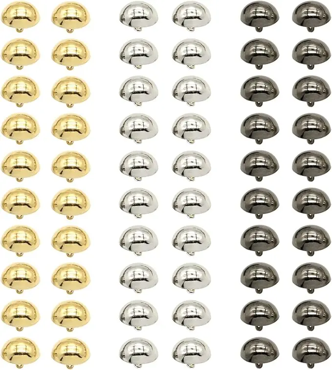 

30Pcs 10-28mm Retro Metal Button Brass Golden Mushroom Buckle for Clothing Coat Decorative Round Buttons DIY Sewing Accessories