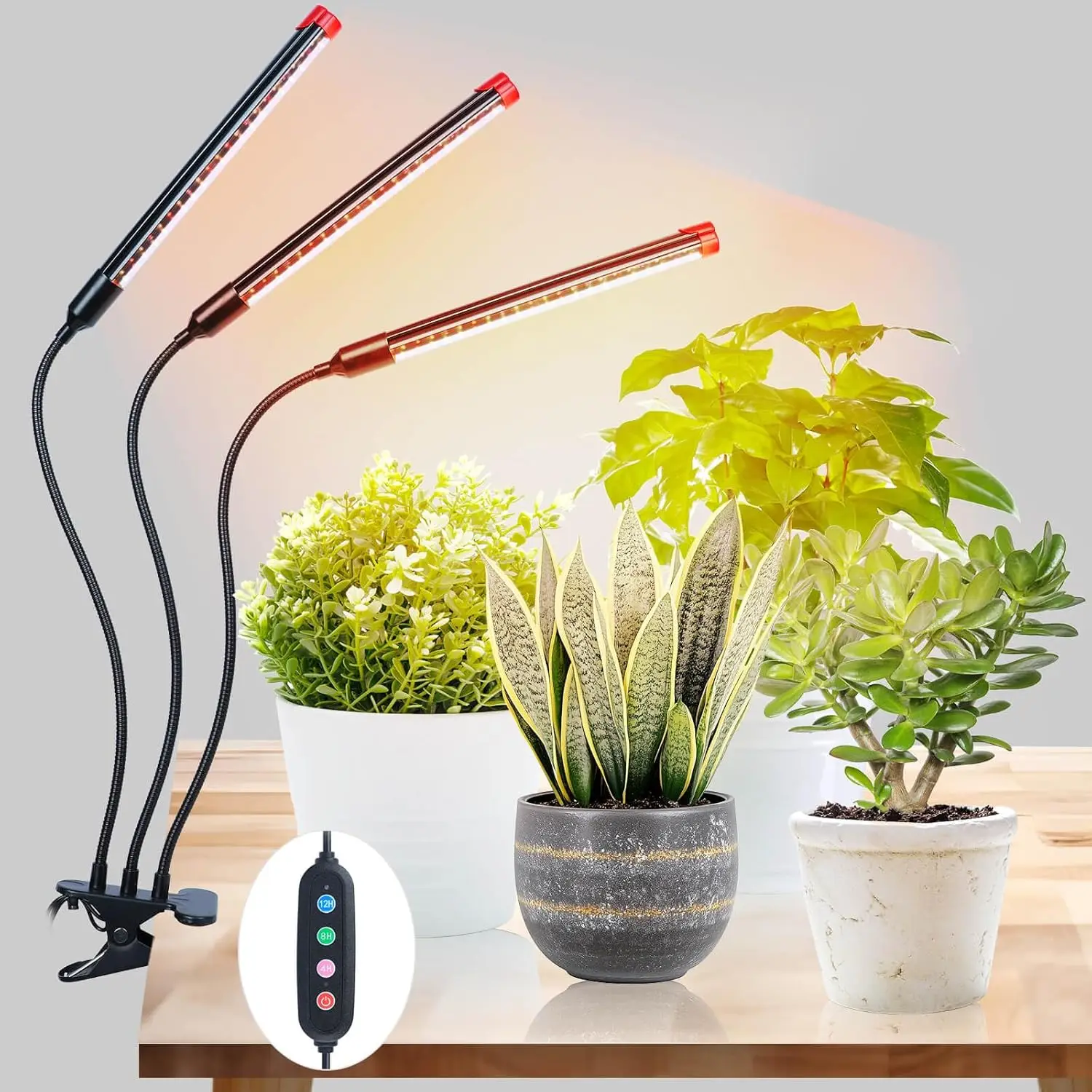 USB LED Plant Grow Light Indoor Garden 10 Dimmable Levels Grow Light Full Spectrum Timer Setting Hydroponic Greenhouse 4H/8H/12H