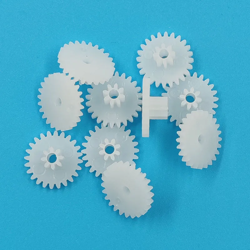 24082B 0.5M Gear 13mm Diameter 24 Teeth 8 Teeth  POM Plastic Pinion Toy Parts Wheels 10pcs/lot