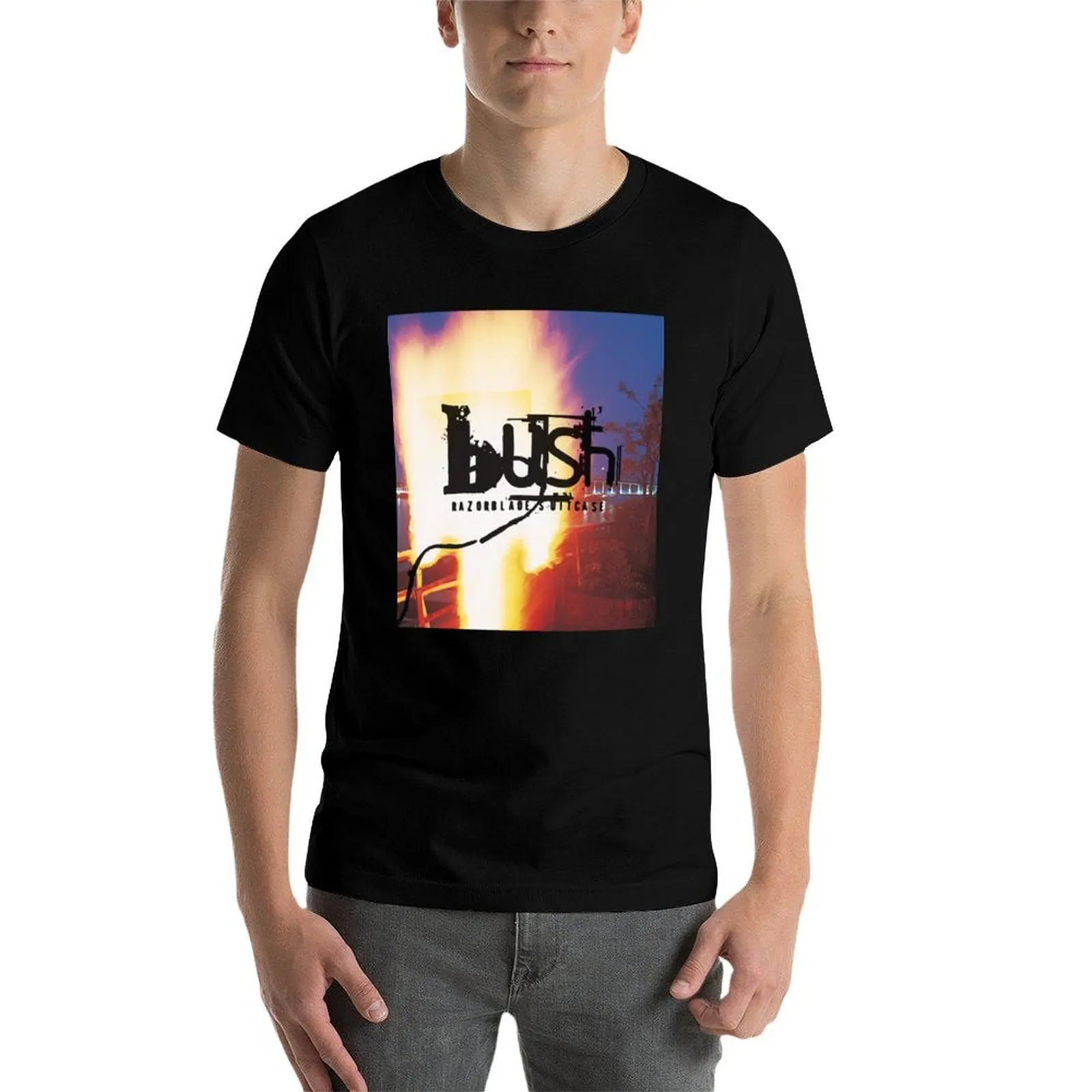 تي شيرت رجالي قطني مطبوع كاجوال تي شيرت للرجال تي شيرت حقيبة قمصان للرجال Razorblade