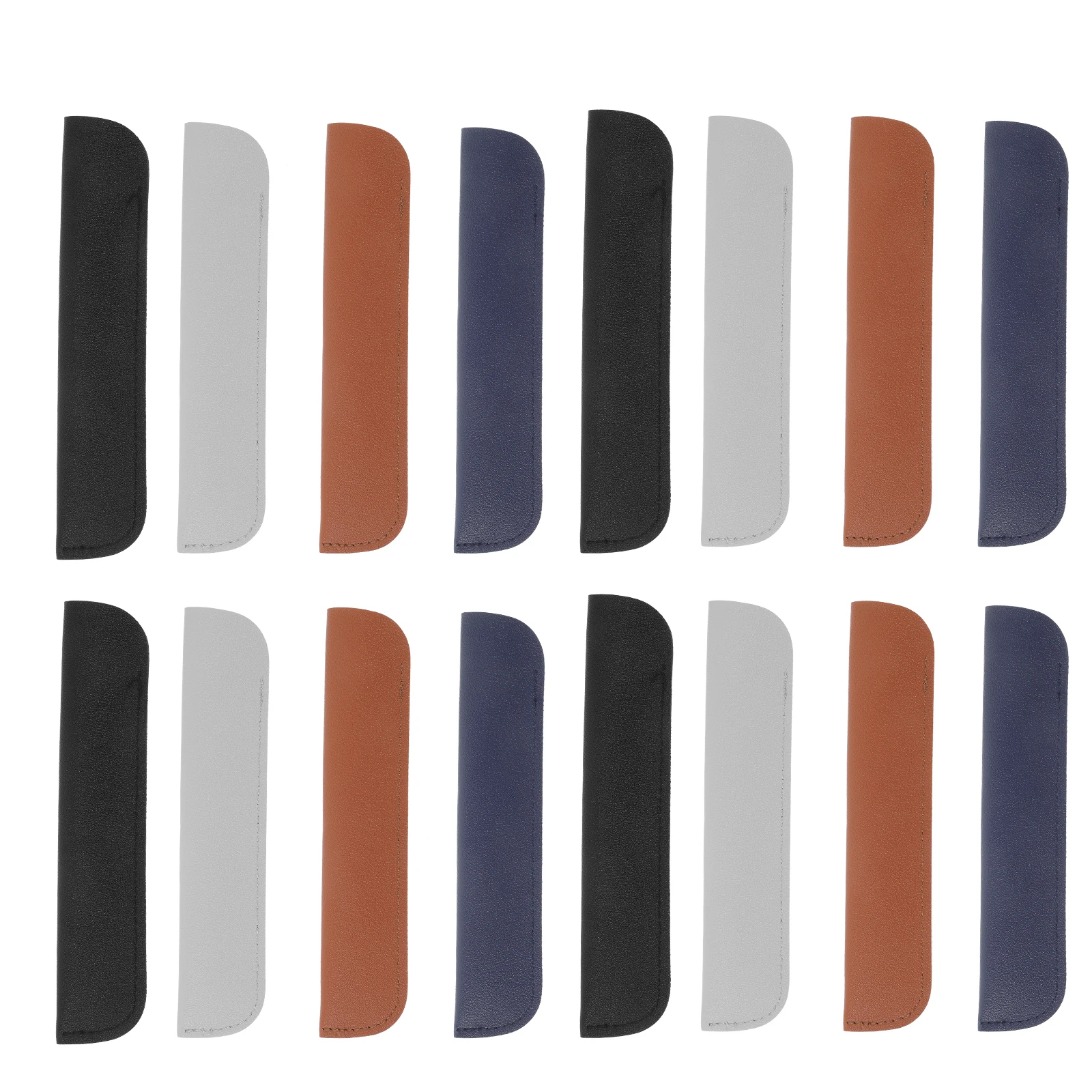 12pcs Brown Gray Dark Blue Pen Case Fountain Pen Holder Single Sleeve Holder Elastic Band GiftReusable