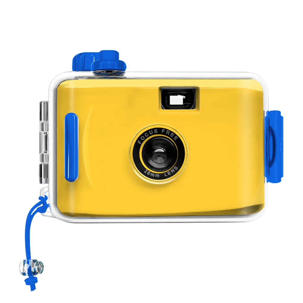 Fotocamera a pellicola riutilizzabile retrò da 35 mm Fotocamera a pellicola ricaricabile impermeabile senza pellicola Fotocamera per bambini per riprese