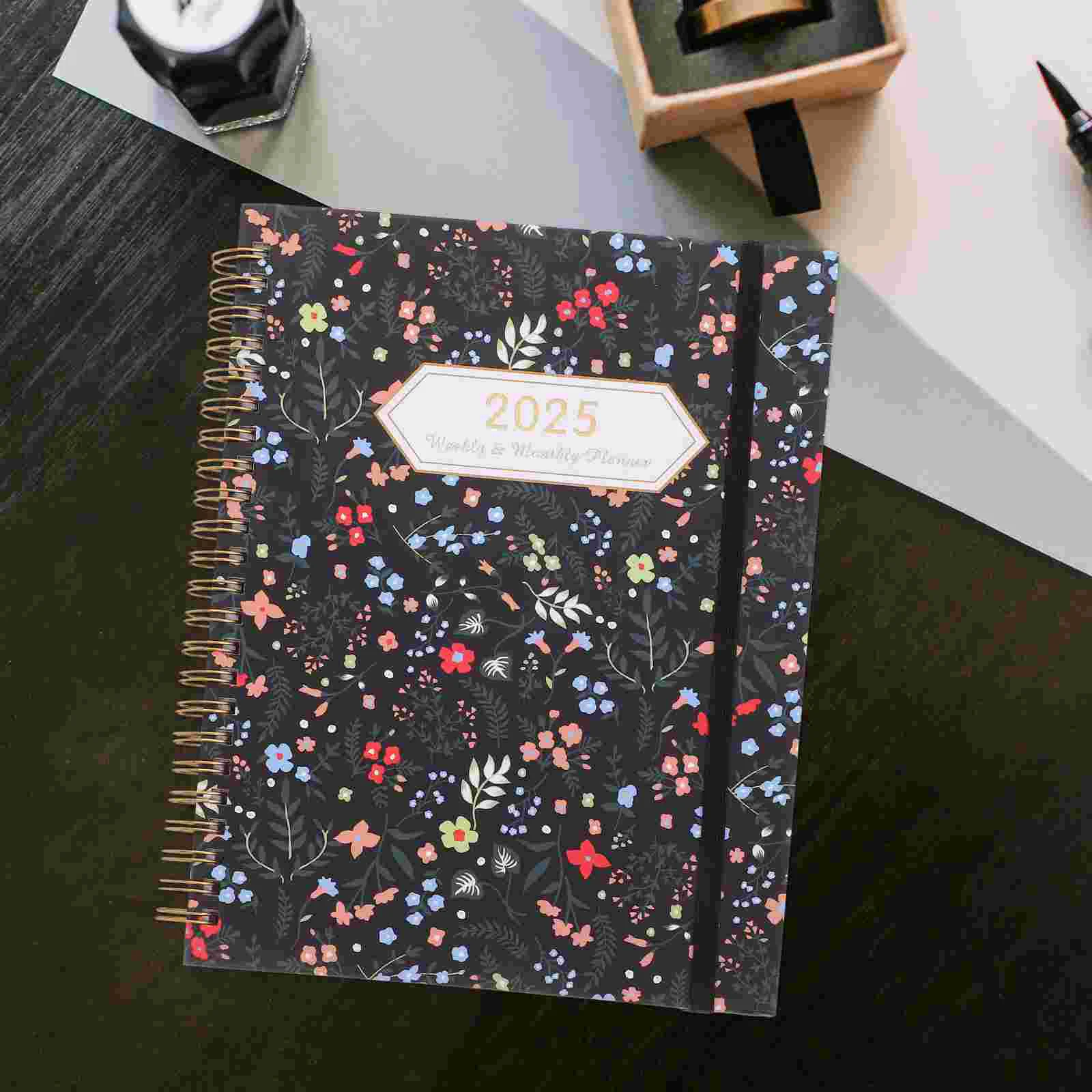 Agenda Cuaderno Estudiante Planificador Académico para Profesores Cuadernos Floral Pequeño Espiral Verano