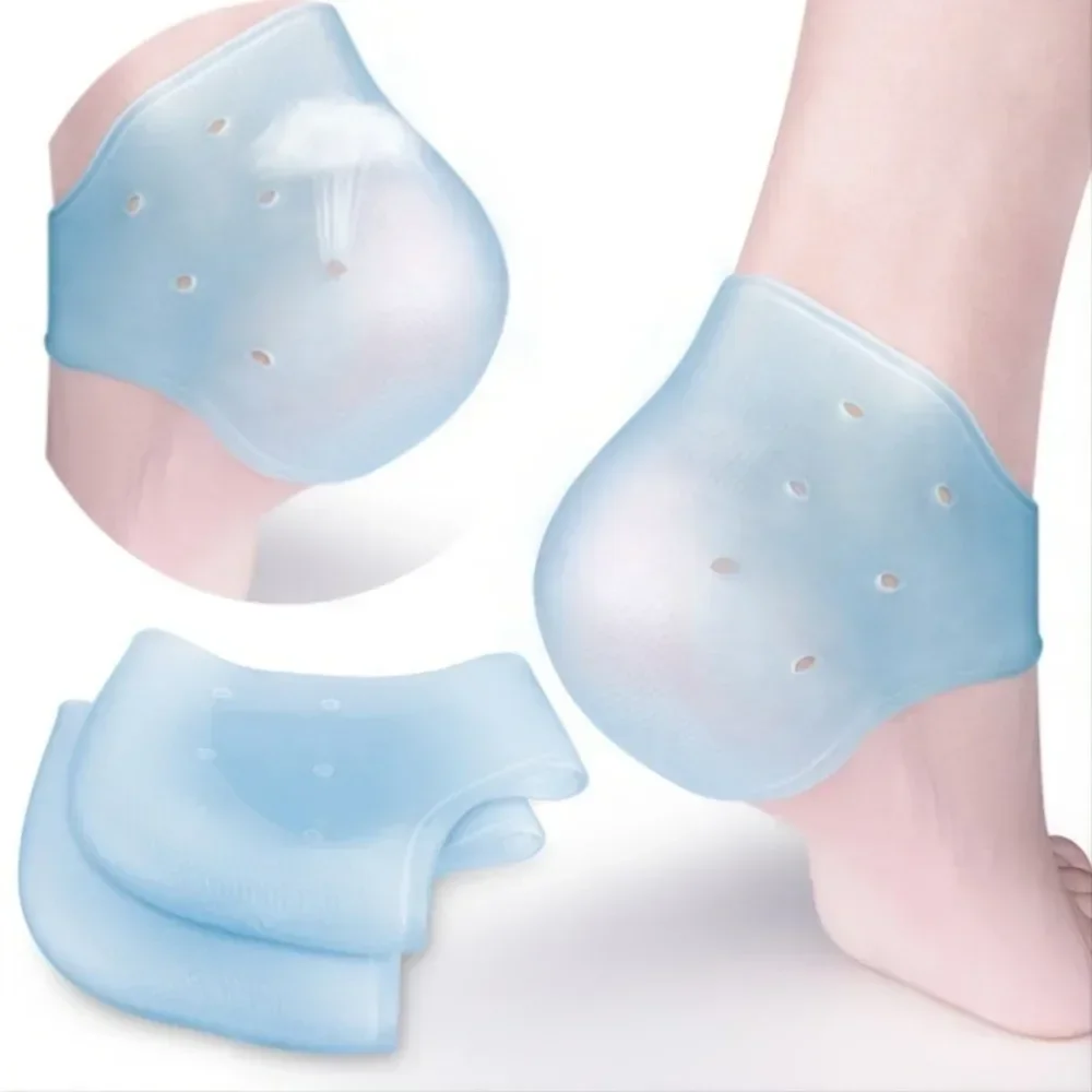 Achillessehnenentzündung 2PCS Fersenkissen Gel Fersenschutz für Plantarfasziitis Knochensporn Schmerzende Füße lindern Schmerzen Pediküre-Werkzeuge