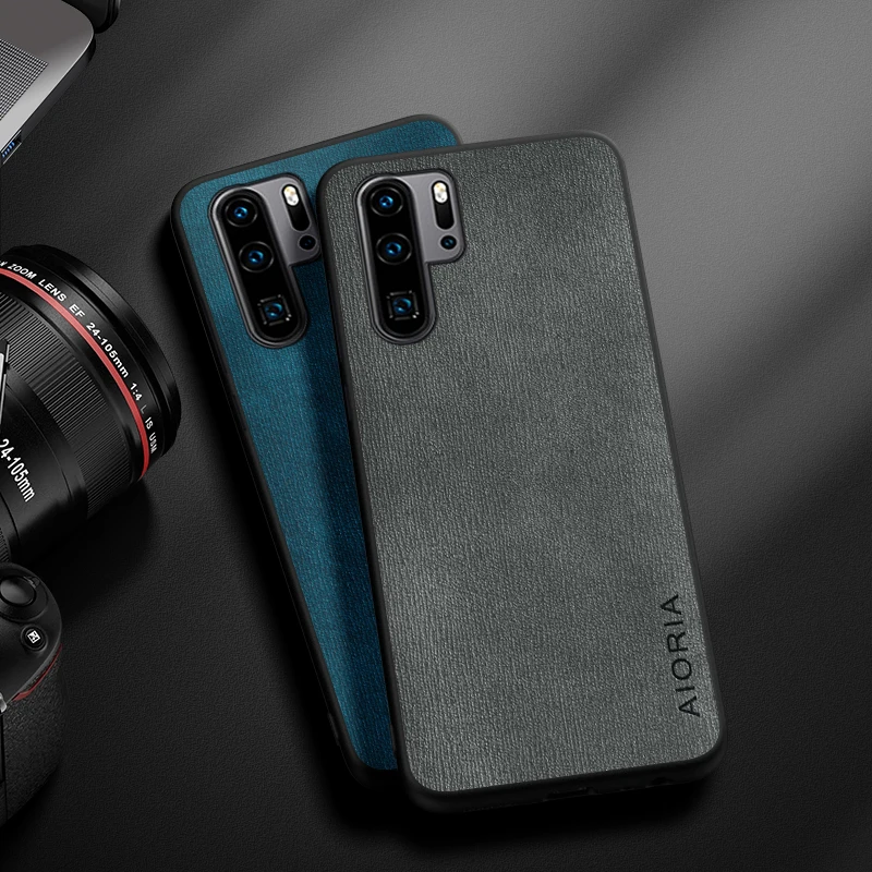 

Case for Huawei P30 Pro Lite Design Simple, Lightweight, Durable Leather wood grain cover for Huawei Honor P40 Pro Lite