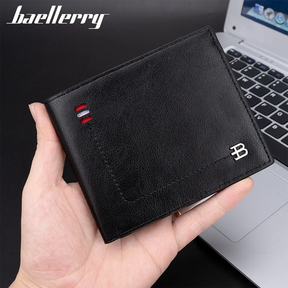 Baellerry Professional Slim Wallet Quick ID Window Zipper Closure Premium PU Leather Executive Gift Set