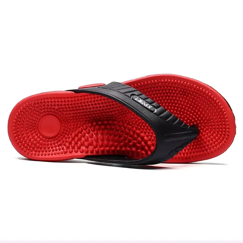 Summer Slippers Men Flip Flops Beach Sandals Non-slip Casual Flat Shoes Massage Indoor House Shoe Men Outdoor Slides Sandals 46