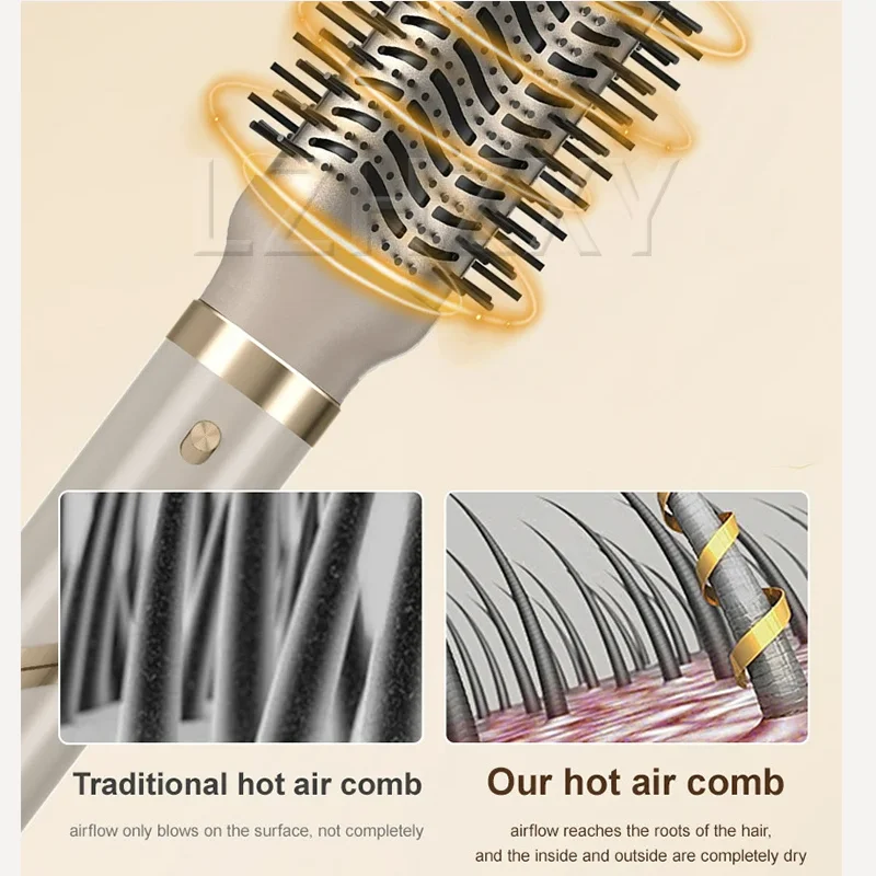 Multi-functional High-Speed Hair Dryer 9-in-1 Hair Styling Tool Multi Cool/Hot Air Brush Suitable for All Hai r Type Hair Styler