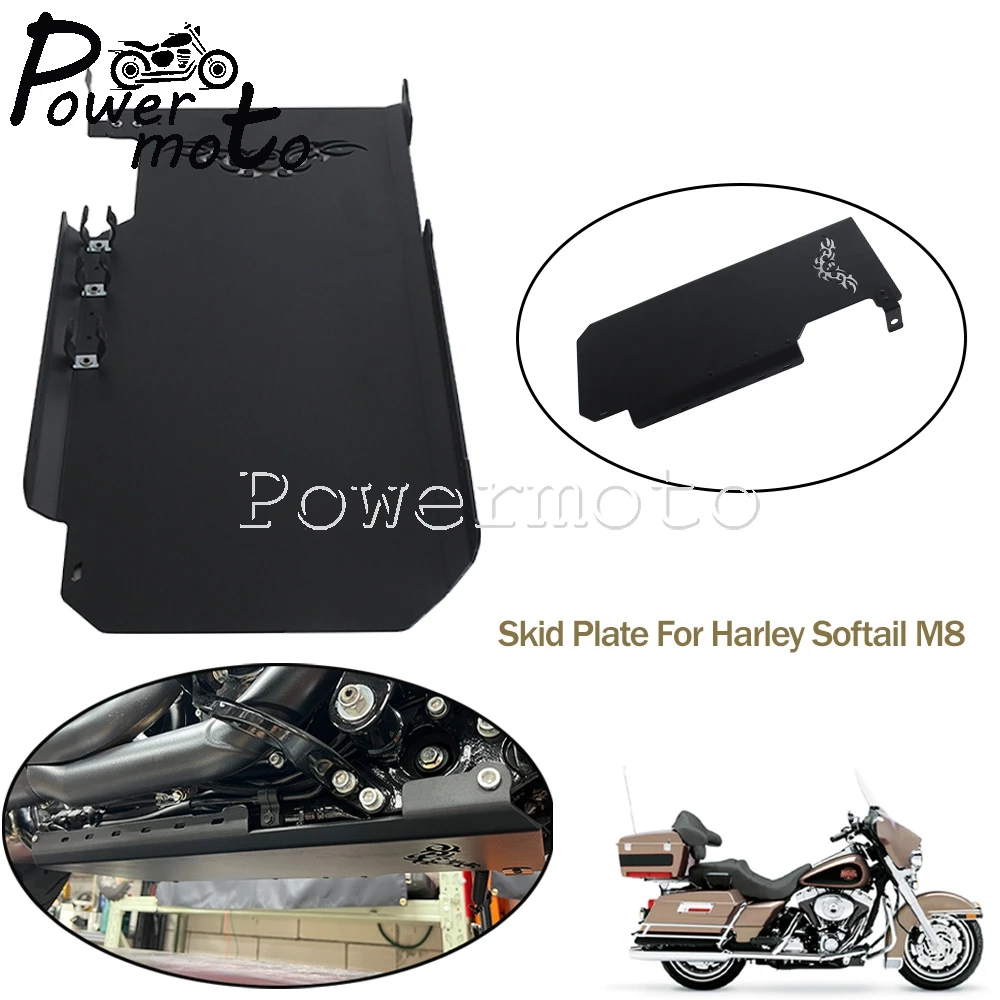 Motorcycle Rugged Aluminum Skid Plate Engine Protector Guard Chassis Protection Cover For Harley Electra Road Street Glide 09-25