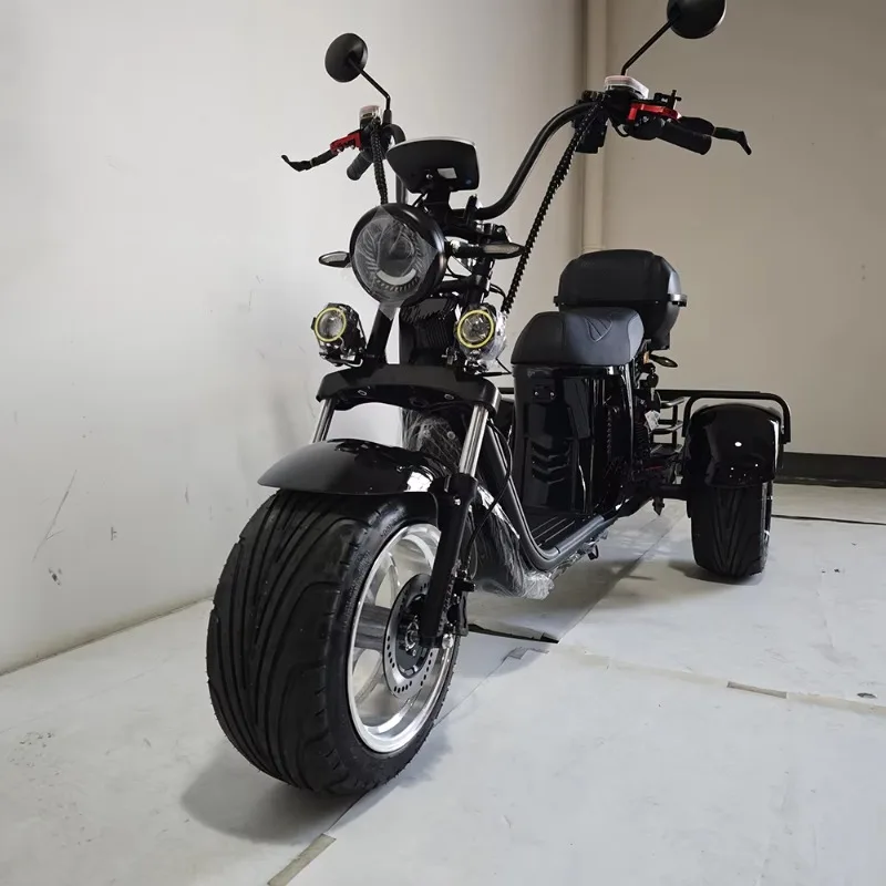 

3-Wheel bicycle adult bicycle electric tricycle scooter aluminum moped adult 2000w tricycle 3-wheel motorcycle