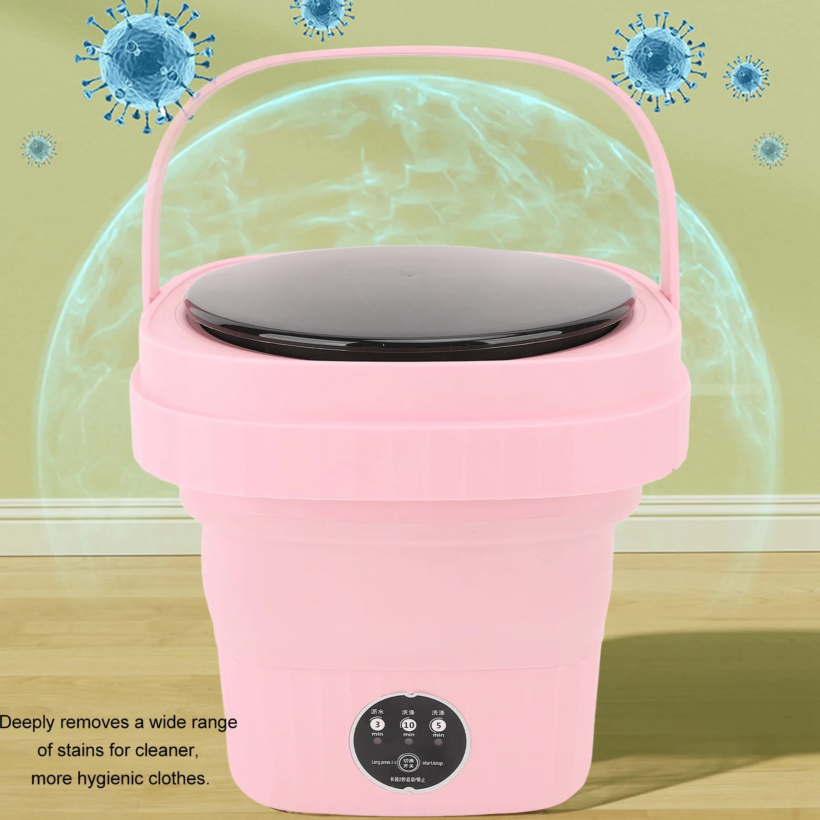 

6L Portable Washing Machine IPX4 Waterproof Foldable Mini Washing Machine Small Washer for Baby Clothes Underwear