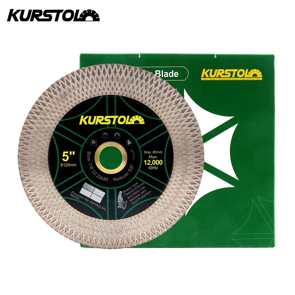 KURSTOL 1/2pcs Diamond Cutting Disc Grinding Disc Diameter 105/115/125mm  Marble Ceramic Tile Granite Cutting Tile Saw Blade