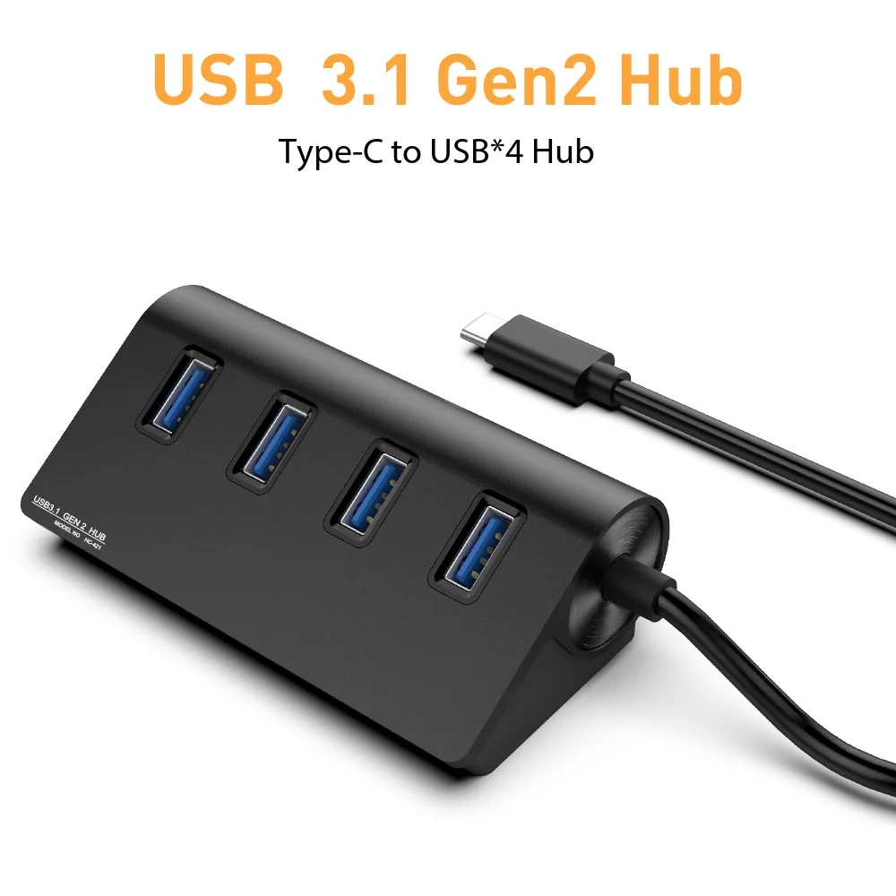 USB 3.1 Gen 2 Hub Type C One to Four Docking Station USB C Splitter USB HUB