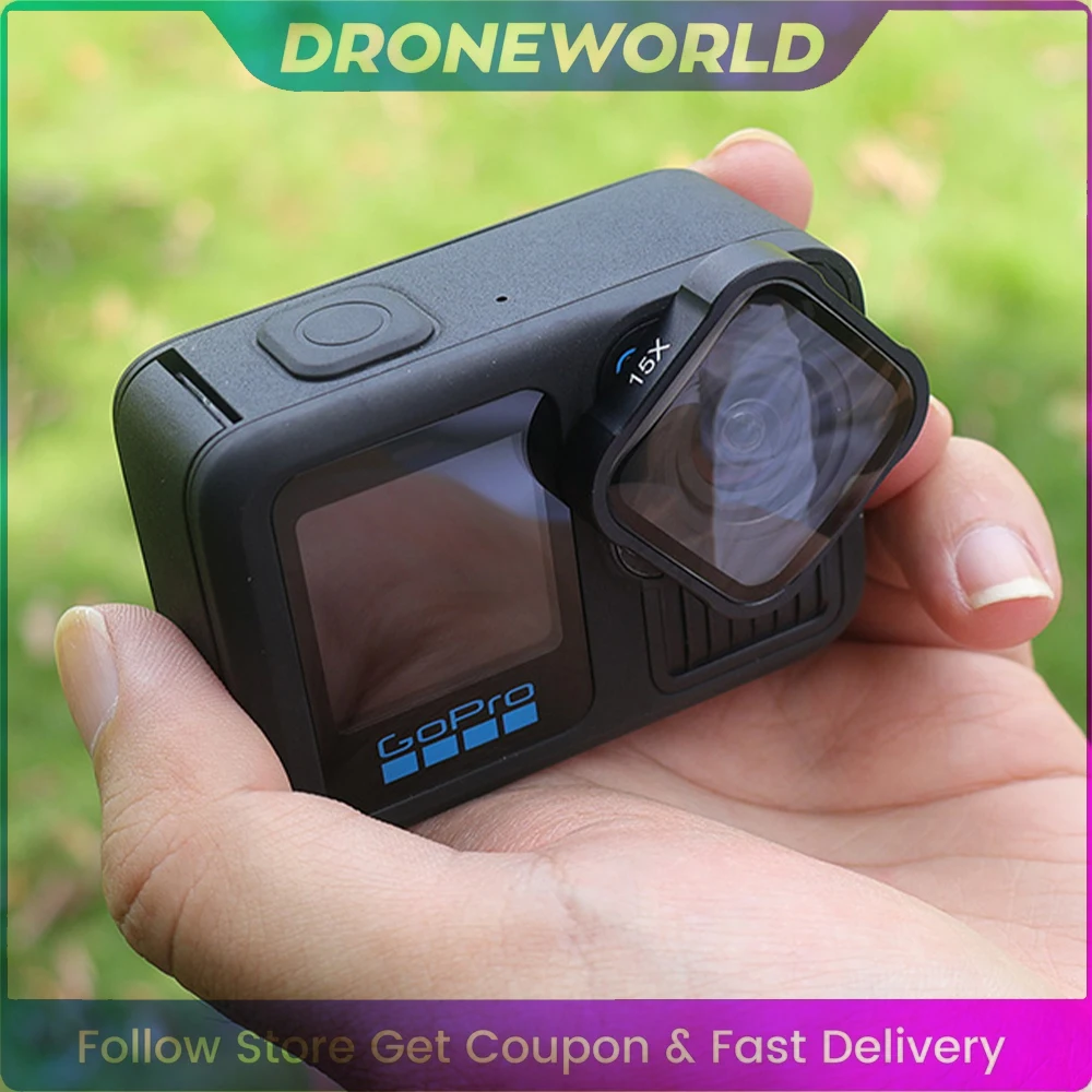 For GoPro13 15X macro lens high-definition anti reflection sports camera accessories to protect the lens