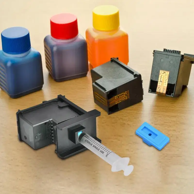 Ink Cartridge Refill Kit Syringe Tool Kit Ink Cartridge Holder Inkjet Printer Cartridges Refill Tool Convenient Ink Cartridge