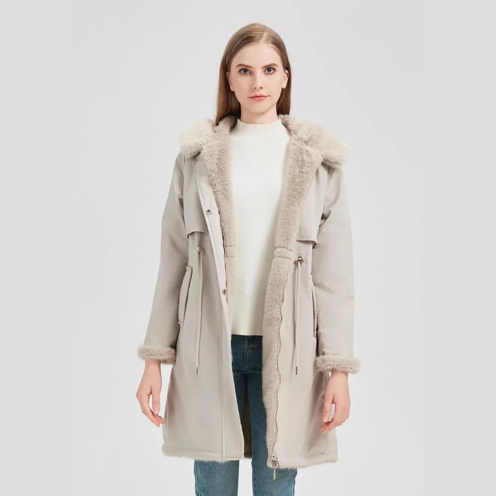 

Parkas Blue Womens Autumn Cargo Adjustable Zipped Fashion Hooded Casual Soft Lady College Korean Style Comfortable Drawstring OL