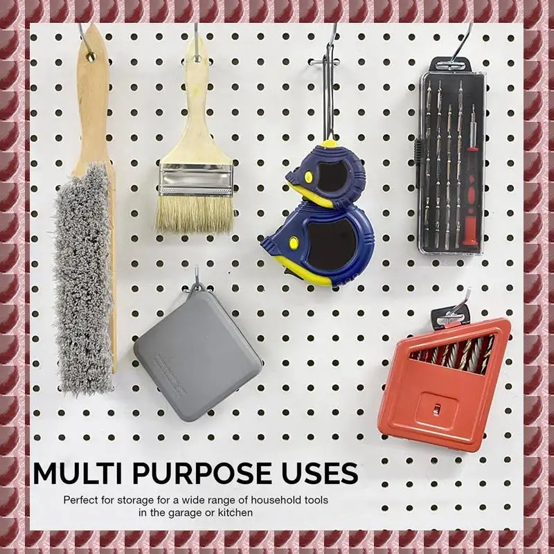 A95G 100 Pcs 6-Inch Pegboard Hooks Metal Shelving Hooks And Organizer Assortment Pegboard Garage Storage Organizer
