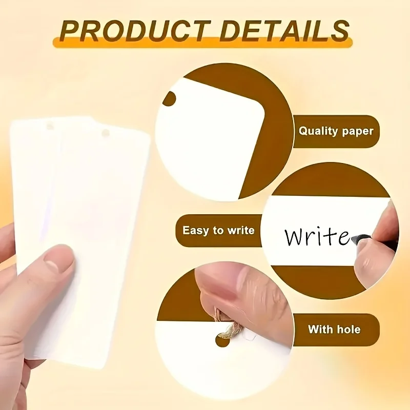 60Pcs (30 Tassels and 30 Bookmarks) Hand-Painted Blank Bookmarks and Colorfulful Tassels - DIY Gift Craft Making Accessories Paper Bookmarks White Cardboard Hand-Painted Bookmarks Gift Packaging Bag Hanging Drawing Paper