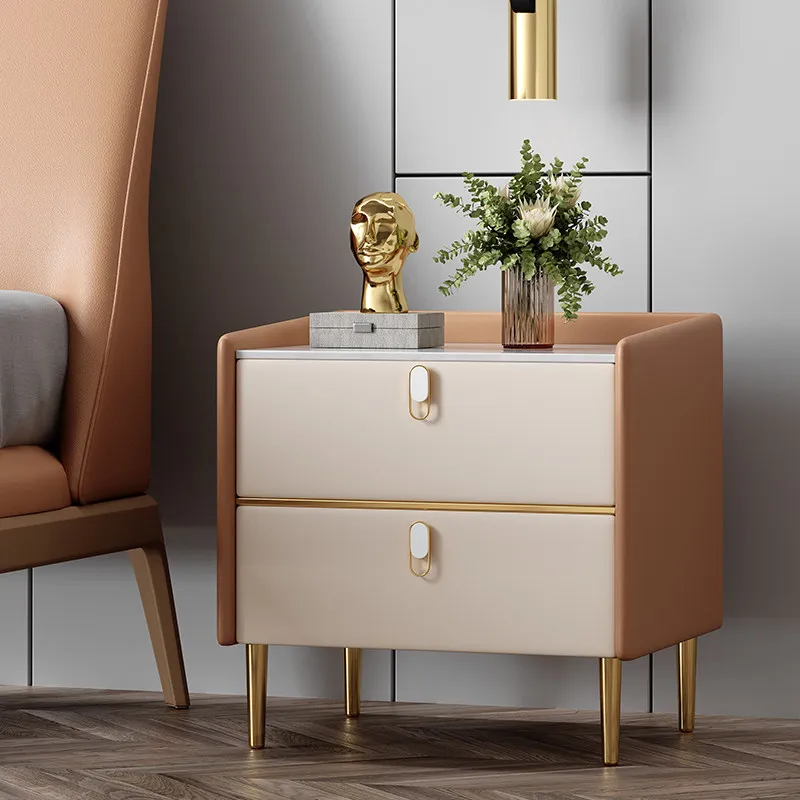 Swivel Safe Bedside Table Nordic Removable Unique Organizer Bedside Table Dressers Storage Muebles Para Hogar Bedroom Furniture