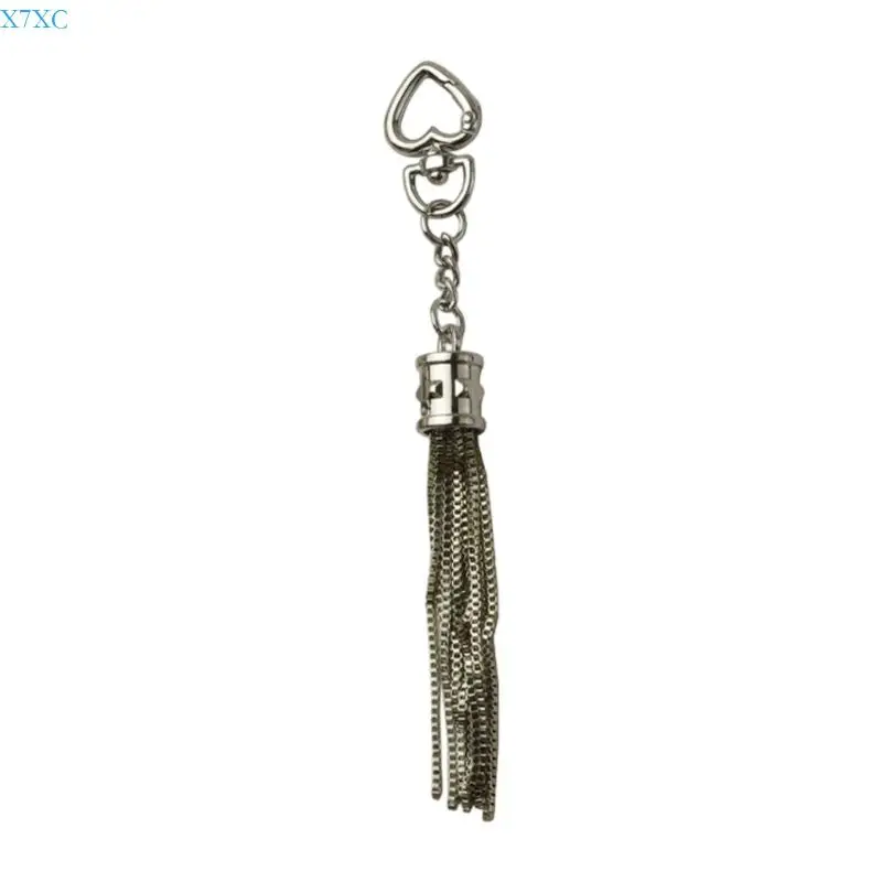 X7XC 15cm Metal Keychain Tassels Ornament Practical Luggage Accessories Fashion Bag Charm for Travel and Daily Use