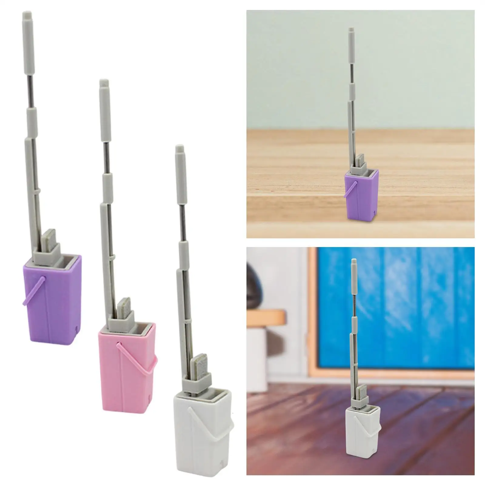 Mini Mop Miniatuur Dweilen Huis Tool Cool Car Thema Rollenspel Verjaardagscadeaus