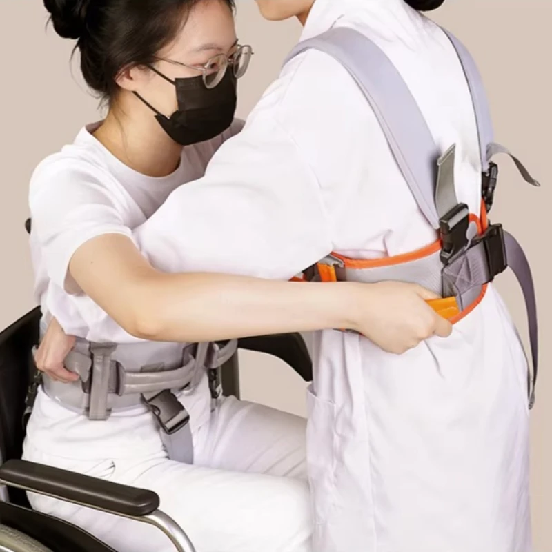 Elderly Care Step Patient Transfer Lift Belt with 7 Handed Transfer Strap Waist-Moving Mobility Aid Waist Walking Stand Belts