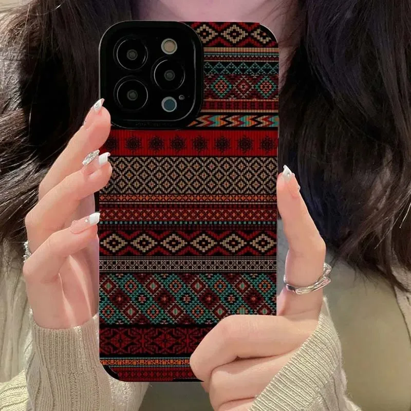 Contrast Color Phone Case For iPhone 14 13 15 Pro Max 11 12 Pro 7 8 Plus XS Max XR Shockproof Grid Fashion Style Case Back Cover