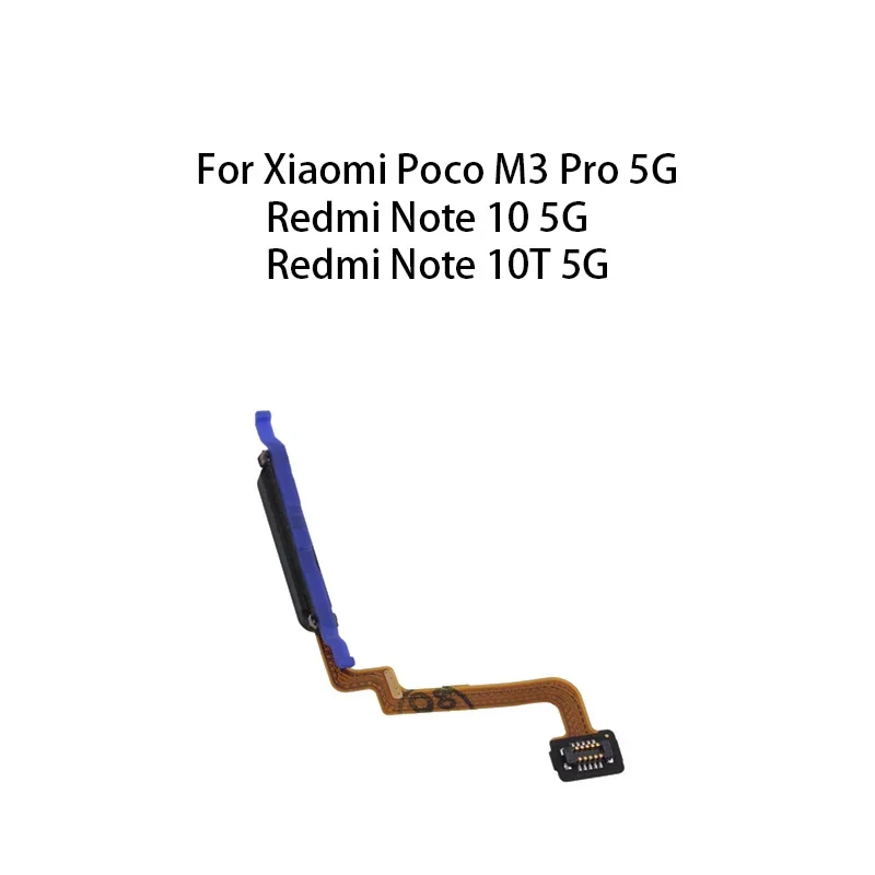 Home Button Fingerprint Sensor Flex Cable For Xiaomi  Poco M3 Pro 5G / Redmi Note 10 5G / Redmi Note 10T 5G