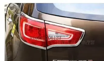 Free shipping 2011-2014For  KIA Sportager ABS Chrome After headlight Lamp Cover 4 pcs
