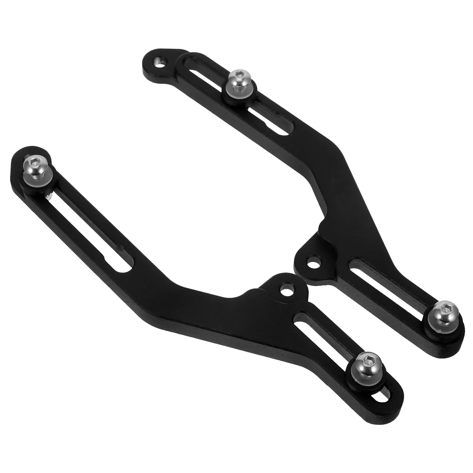 

Motorcycle Windshield Adjuster Black Easy Installation Universal Fit Aluminum Durable Height Angle Adjustable