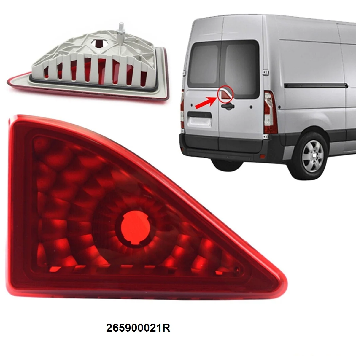 High Brake Light Rear Door Centre Tail Stop Lamp Auto No Bulb 265900021R 2654000Q0C For Renault Master Opel Movano Nissan NV400