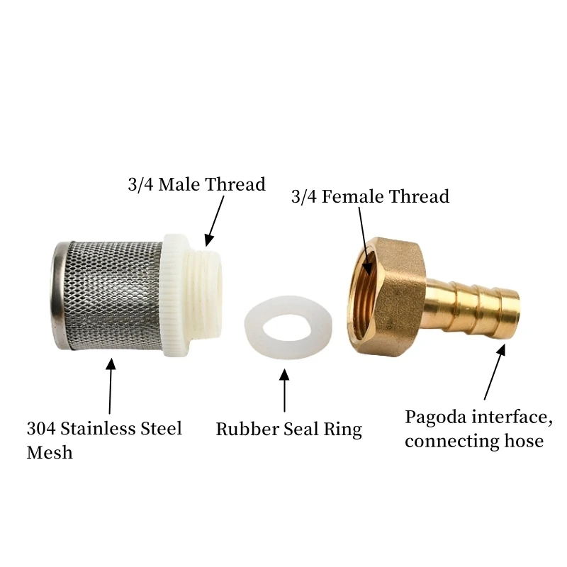 3/4 1 Cal 8-32mm filtr węża filtr siatka ze stali nierdzewnej myjnia samochodowa nawadnianie ogrodu filtr mosiężny filtr rozpylacz pompa filtrująca