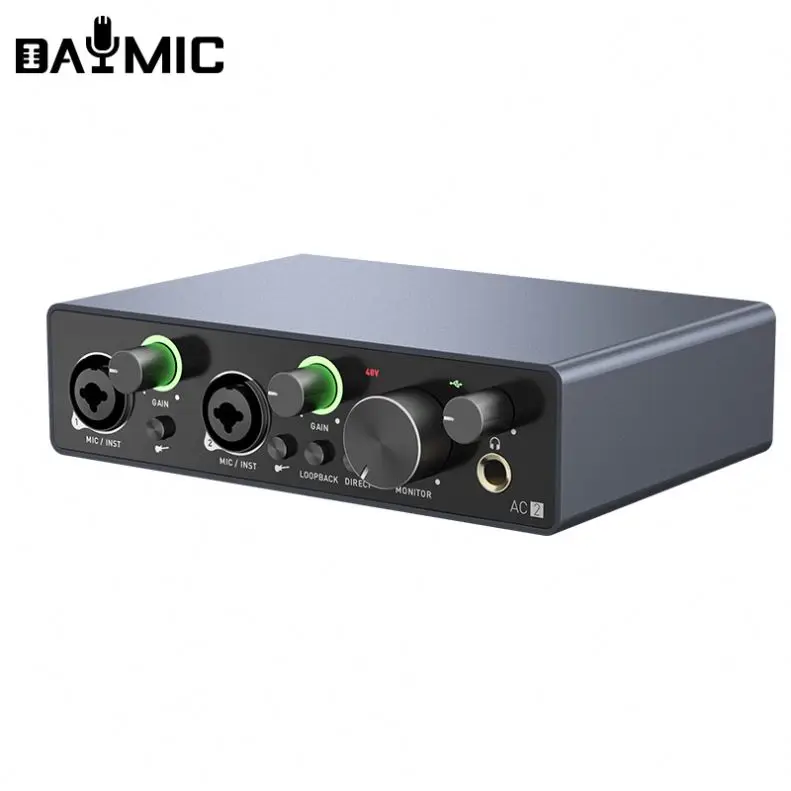 Mini Aufnahme USB Audio Interface Podcast Mikrofon Mixer Professionelle Soundkarte