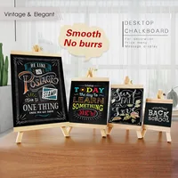 Mini Chalkboard Desktop Blackboard with Pine Wood Frame Table-top Easel 5 Styles for Memu Drawing Bulletin Boards