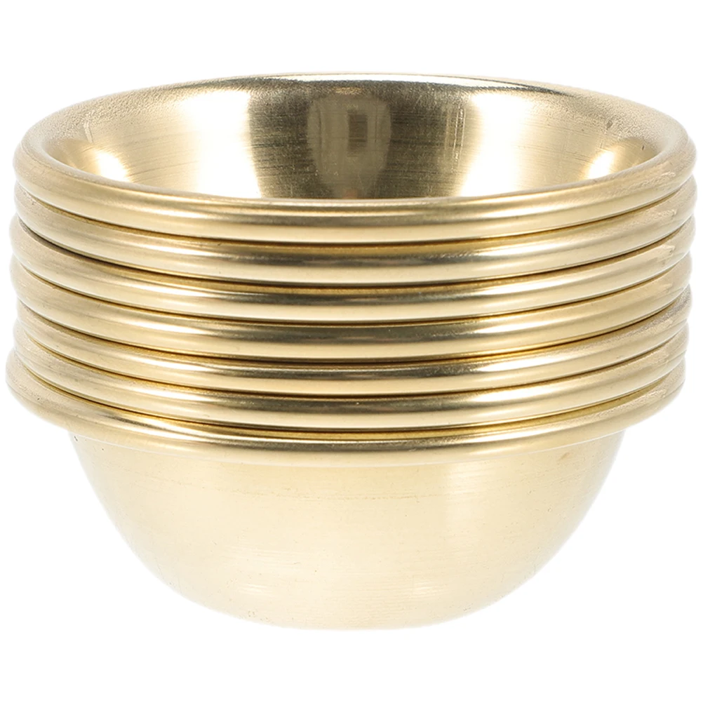 

7pcs Meditation Yoga Burning Incense Bowl Decorative Copper Smudging Temple Accessories Holy Water Bowl Tibetan Ritual