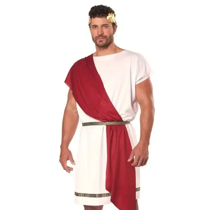 Middeleeuwen Romeinse paren witte Griekse mythologie tailleband Arabische prins jurk Halloween make-up bal