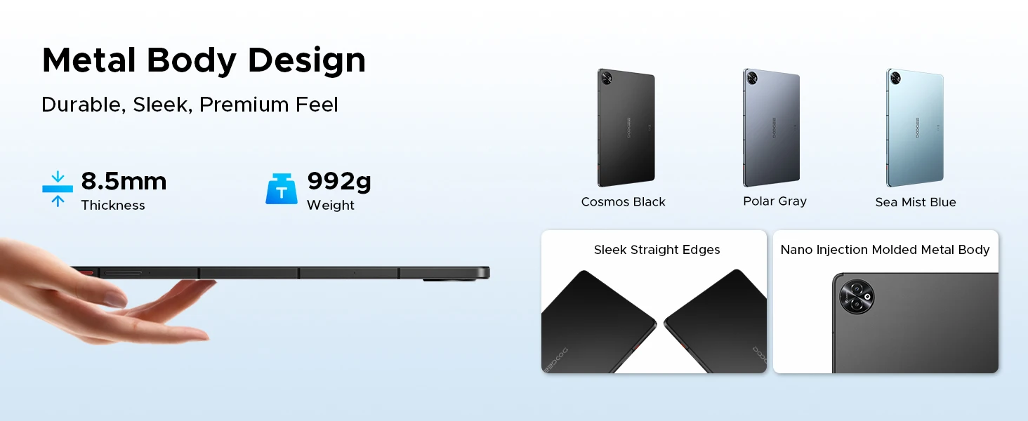 DOOGEE Tab E3 Max 2 IN 1 Tablet-PC Android 16 Gemini AI 14'' 2,2K-Display 48GB(8+40) RAM 256GB ROM 13500mAh Akku Smart Pads – Detail 3