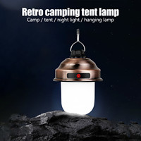 Rechargeable And Portable Led Camping Lamp Retro Camping Camping Lamp Tent Lamp Outdoor Hiking BBQ Emergency Search Light