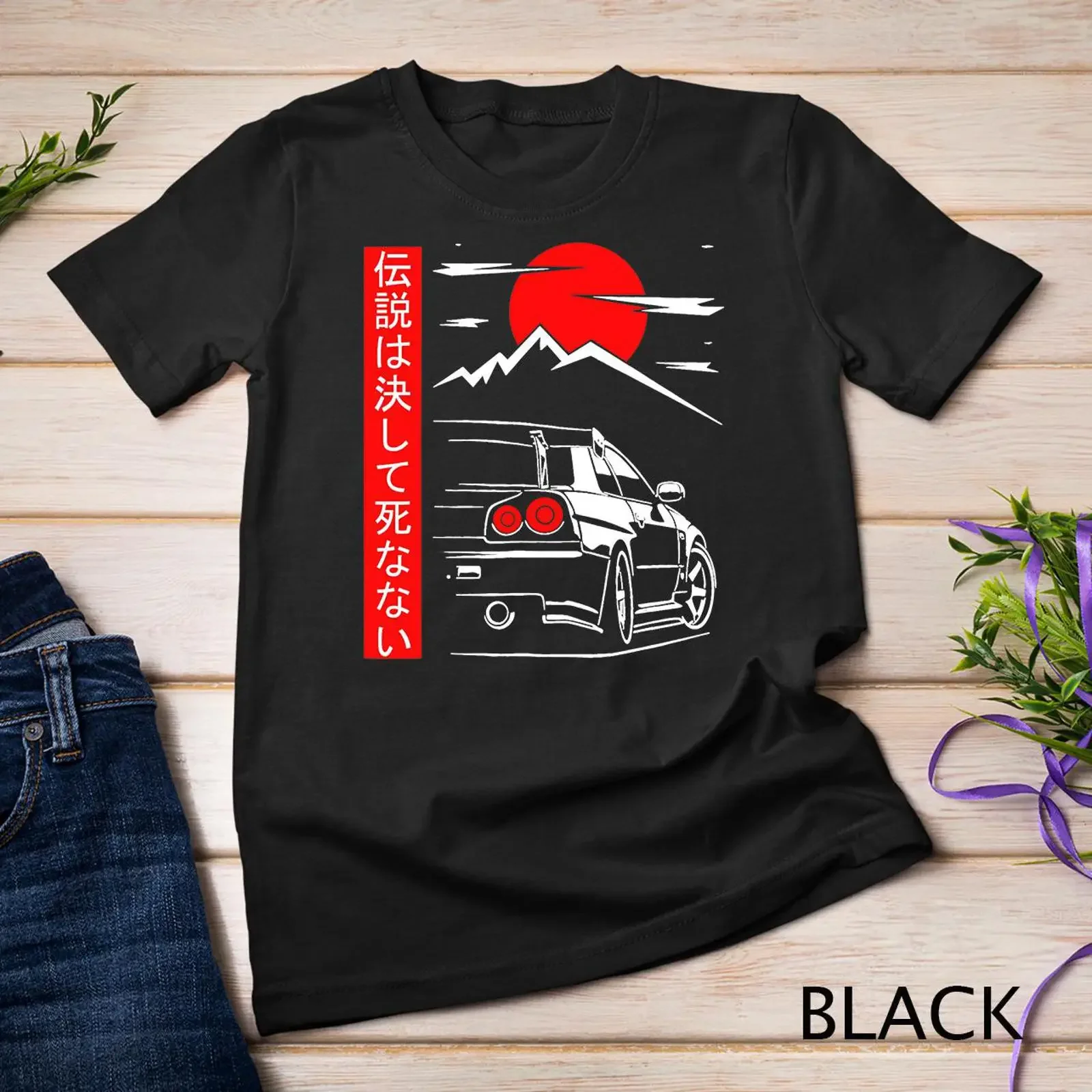Automotive JDM Legend Tuning Car T Shirt 34 Japan SweaT vintage Washed Breathable Comfortable Slightly Versatile Unisex Stylish