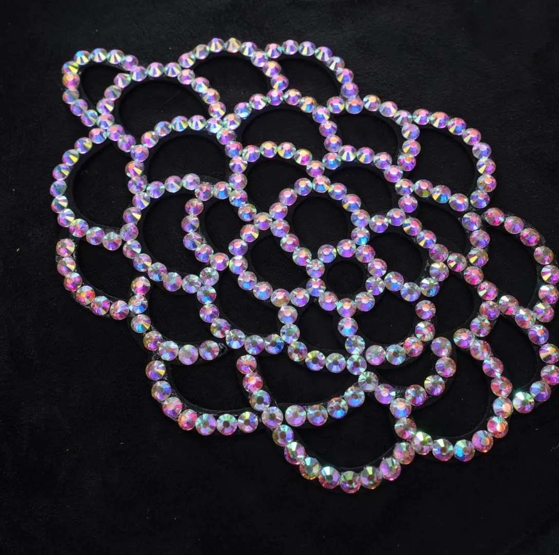 AB Rhinestone Dance Hair Latin Ballroom Competition Bun Hair Accessory Professional Stage Performance Hair Jewelry For Dance