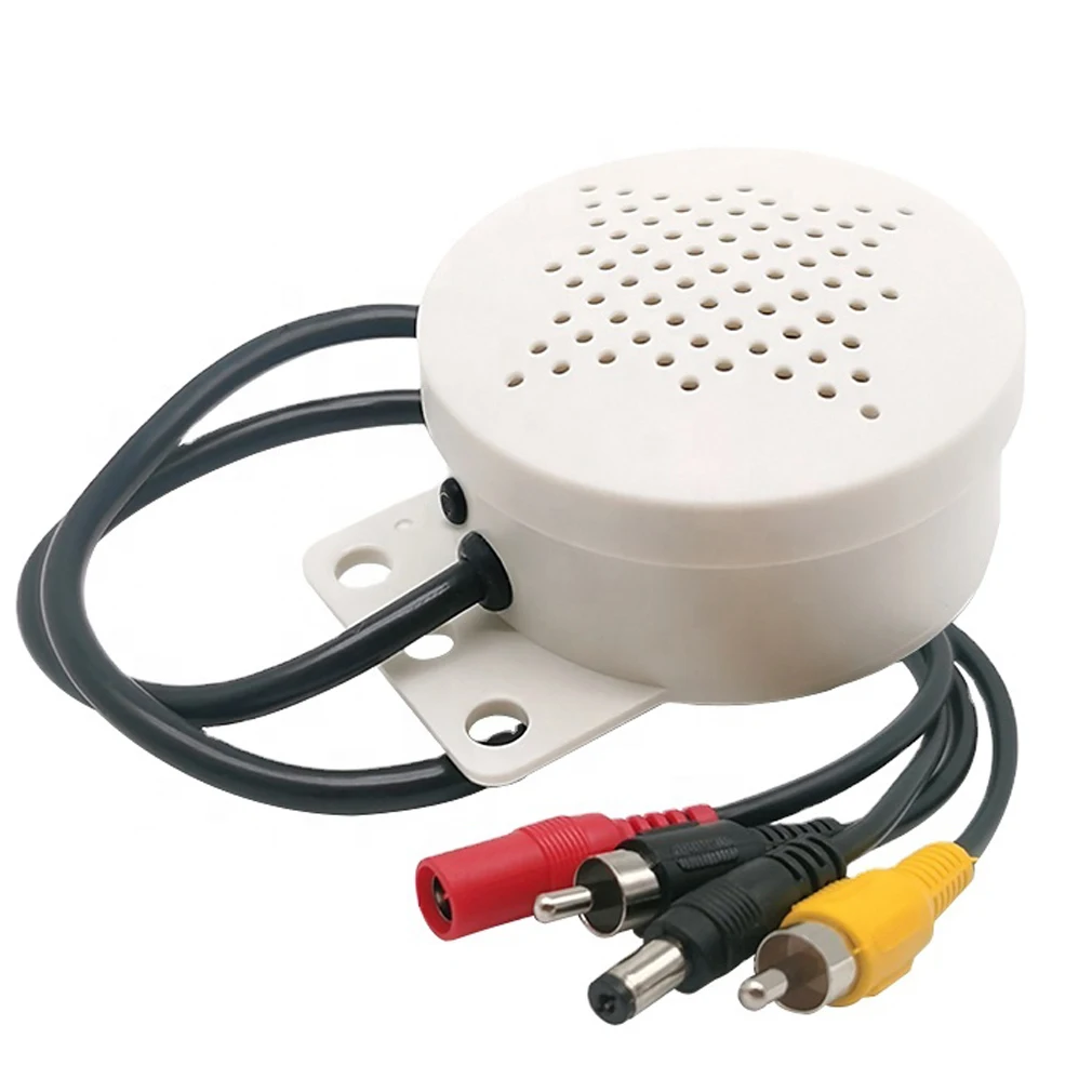 Waterproof Mini Amplifier Microphone Speaker High Sensitive Two Way Audio Input/Output Mic for CCTV Security Camera DVR System