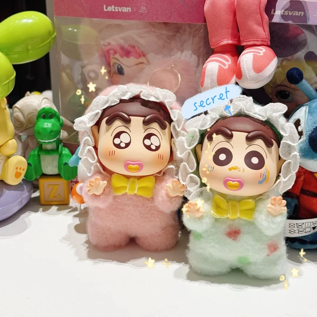 Crayon Shin-Chan Baby Serie Vinyl Plüsch Blind Box Niedliche Anime Charakter Puppe Desktop Trendy Ornament Cartoon Spielzeug Überraschung Geschenk