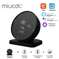 MIUCDA WiFi Tuya Smart 3-in-1 Remote Control, with IR, Temperature & Humidity Sensor, Timing Function, for Home Monitoring