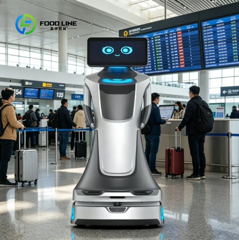 Custom Reception Robot Smart AI Hotel Welcome Service Talking Interactive Robot Customer Guide Assistant Machine