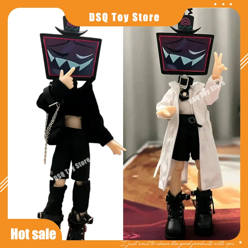 Hazbin Hotel Figure Vox Tv Head Gsc Ob11 Ob22 Ob24 Eight Expression Stickers Two Neck Cards Free Neck Card Adaptation Ob11 Body