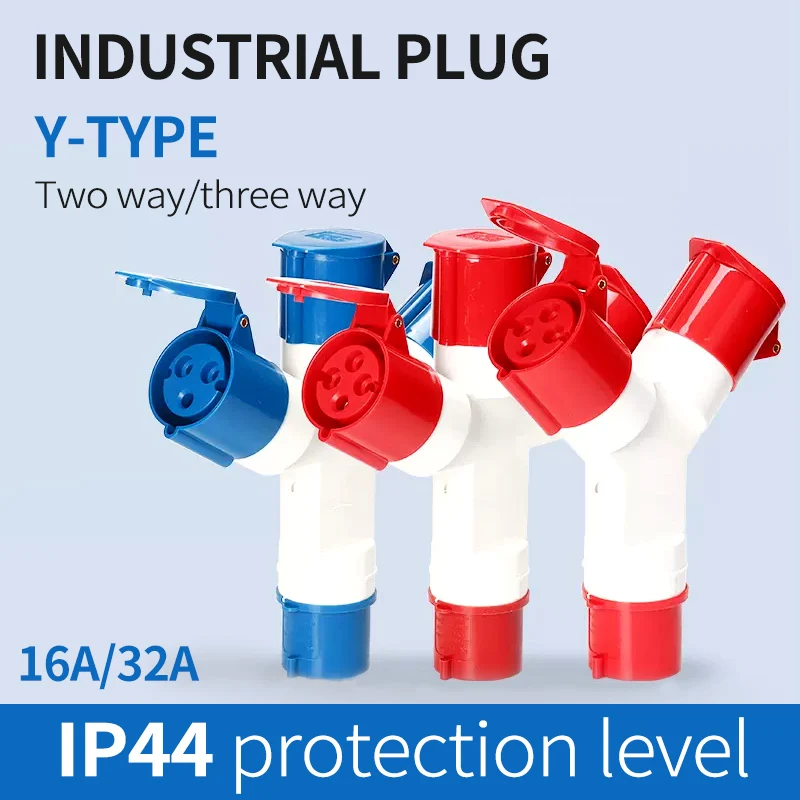 

Industrial plug Y-type multi-function three-way branch socket 1013 waterproof 220v 380V Three-phase electricity 3P4P5P 32A16a