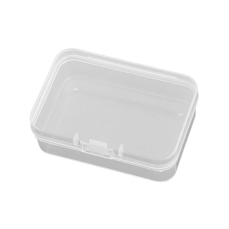 2PCS Transparent Storage Box Square Small Items Case Packing Boxes Jewelry Beads Container Sundries Organizer Fishing Tools